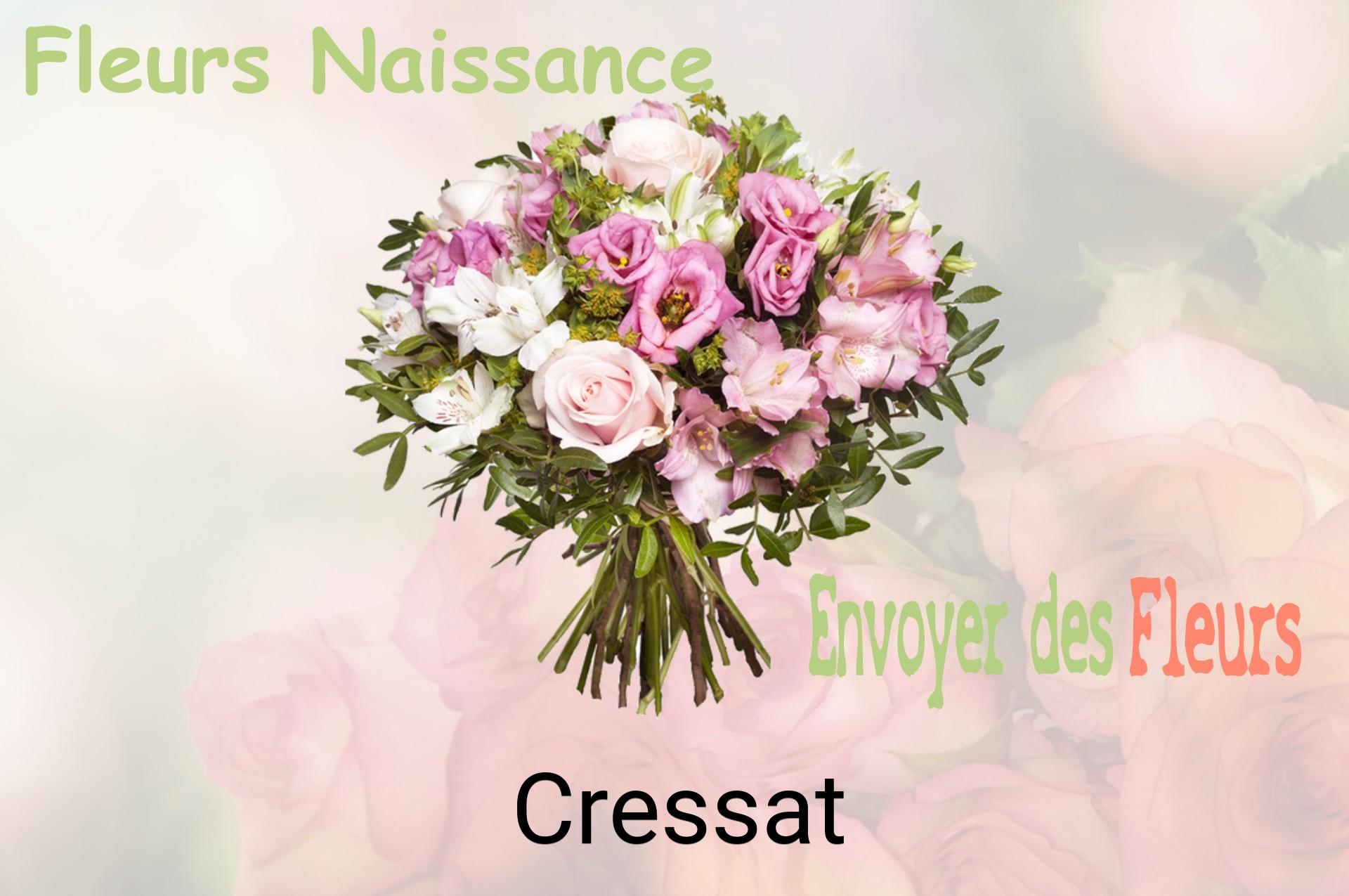 Bouquet de fleurs de naissance livré à Cressat